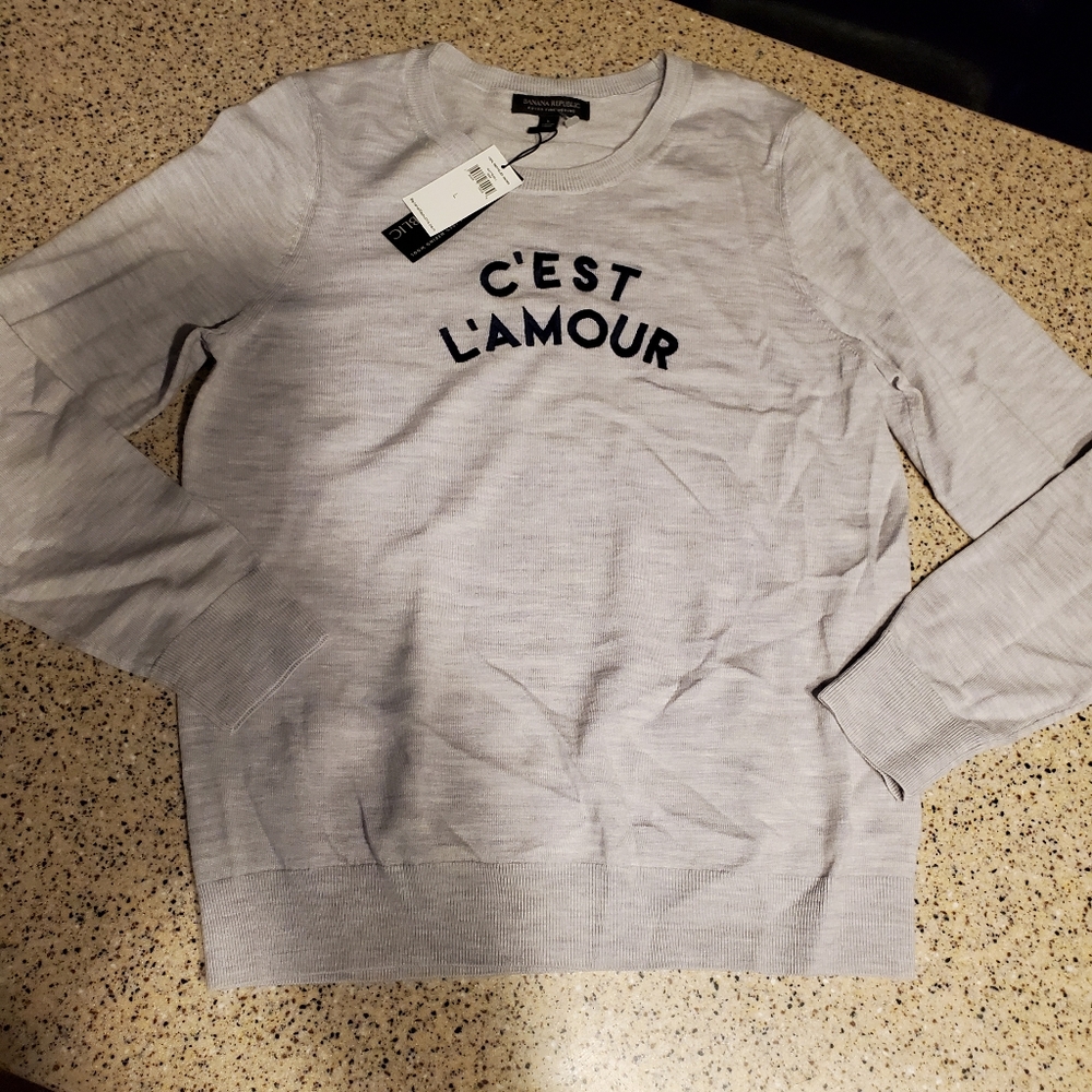 Banana Republic NWT SZ L Merino Wool Sweater